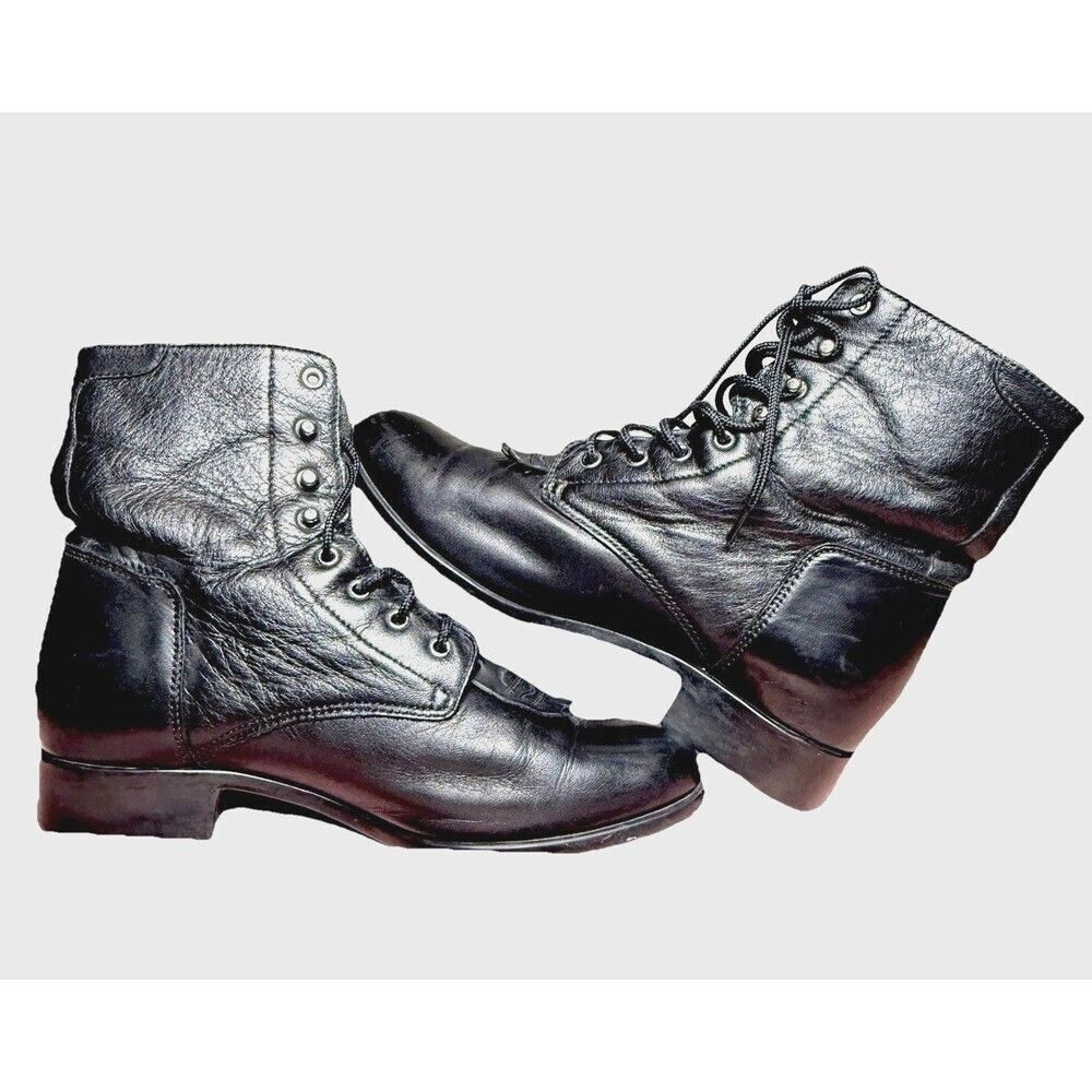 Ariat ATS Black Leather Lace Up Lacer Roper Boots Paddock Kiltie 7M